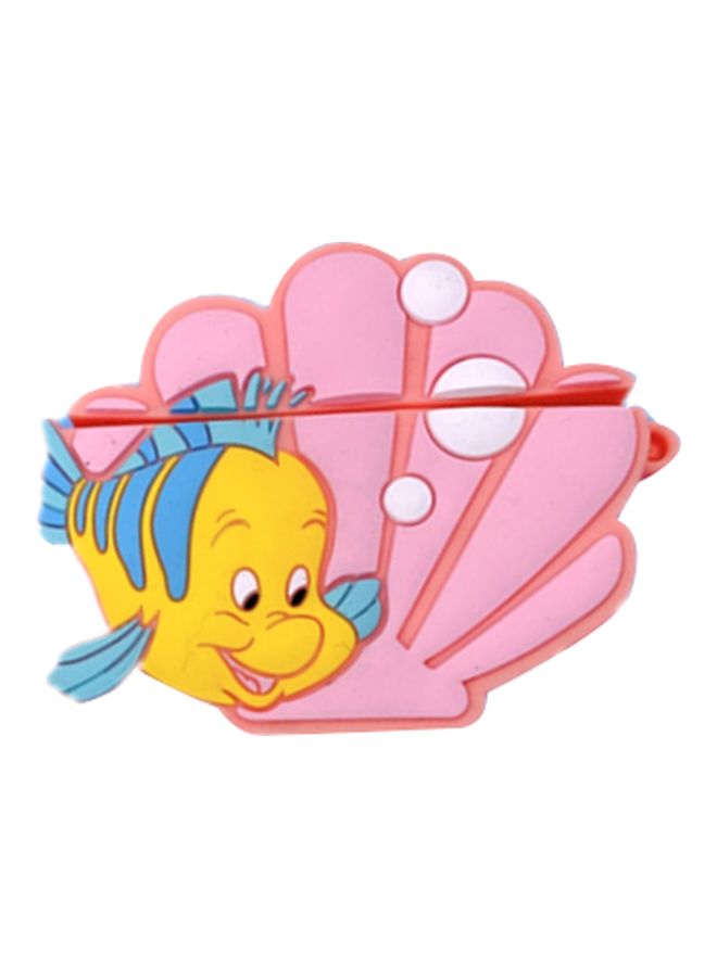 بيوينتي غطاء حماية واقٍ بتصميم على شكل صدفة لسماعات أبل آيربودز 1/2 وردي/ بيج/ أزرق - Image 1