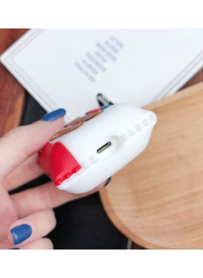 بيوينتي غطاء حماية واقٍ بتصميم على شكل شعار شوكولاتة كيندر لسماعات أبل آيربودز 1/2 أبيض/أحمر/بني - Image 2