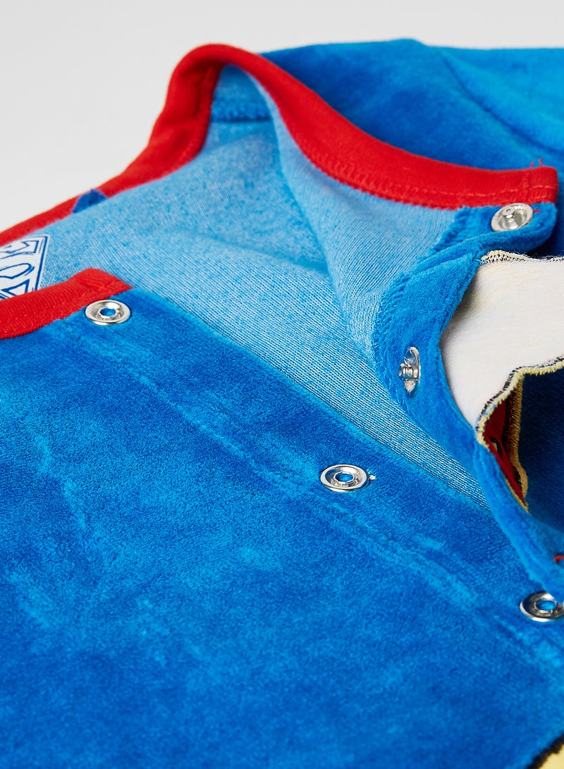 Moms Love - Baby Superman Onesie R.BLUE - Image 1