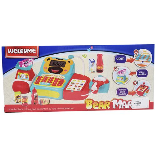 ويلكم لعبة آلة تسجيل النقود بير ماركت بألوان متعددة لون وردي - Image 2