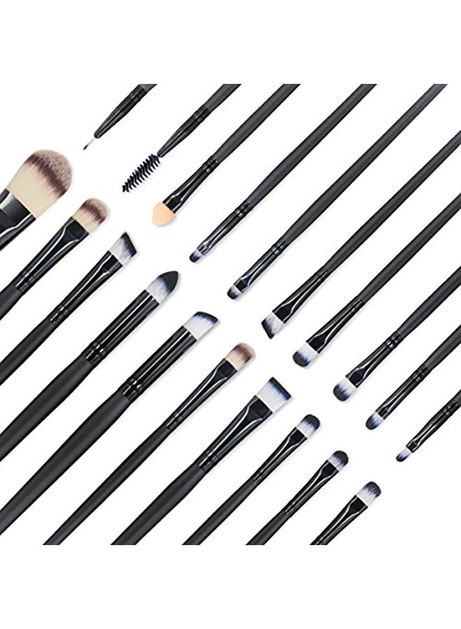 EmaxDesign 20-Pieces Makeup Brush Set Black - Image 2