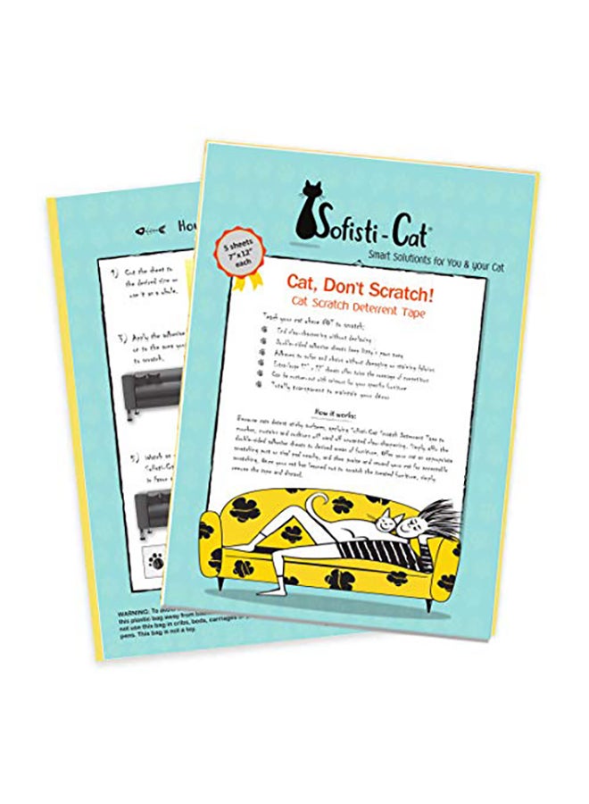 2-Piece Cat Scratch Deterrent Tape Multicolour 12x17inch - Image 1