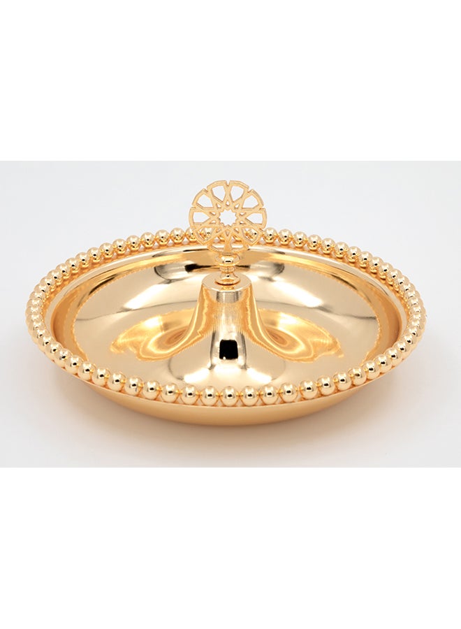 دانيا حامل معدني متعدد الاستخدامات ذهبي 26x26x5سم