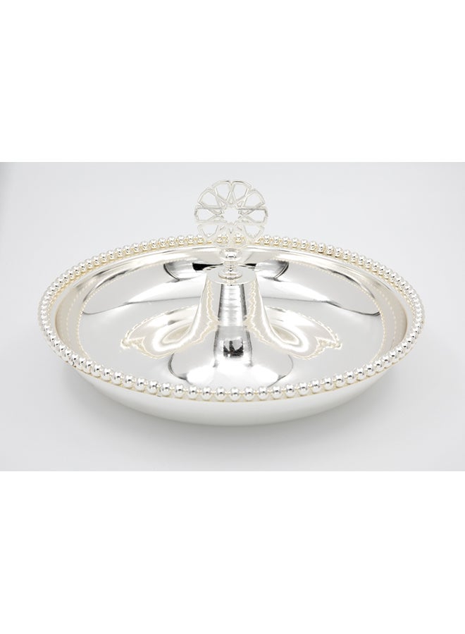 دانيا حامل معدني متعدد الاستخدامات فضي 26x26x5سم