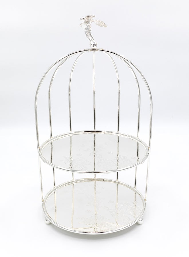 دانيا حامل معدني متعدد الاستخدامات فضي 20x35سم