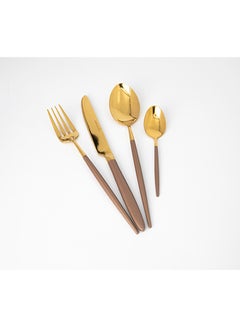 Dania Metal Fork And Spoon Set Brown/Gold 17x25cm 