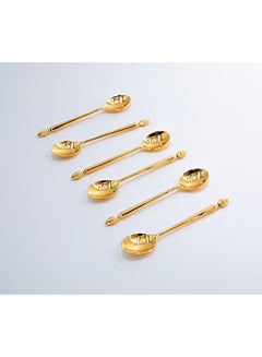 Dania Metal Tea Spoon Set Gold 22x14x2cm 