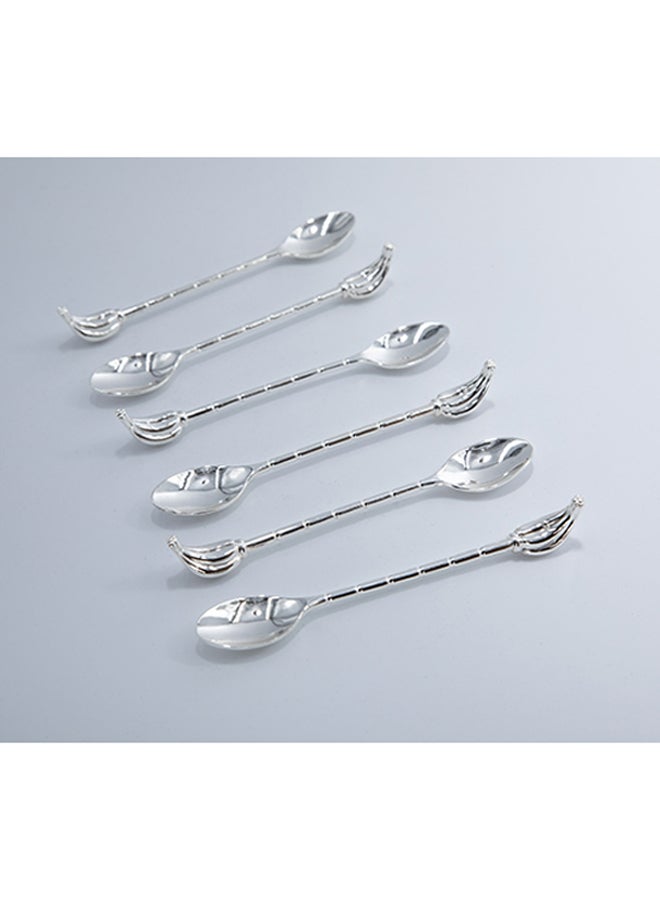 Dania Metal Tea Spoon Set Silver 22x14x2cm 