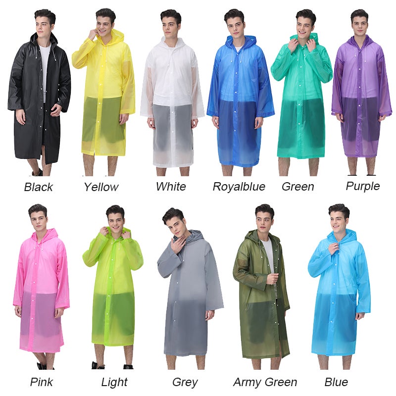 Generic - Reusable Hooded Raincoat Blue - Image 1
