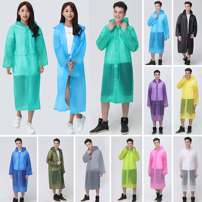 Generic - Reusable Hooded Raincoat Blue - Image 1