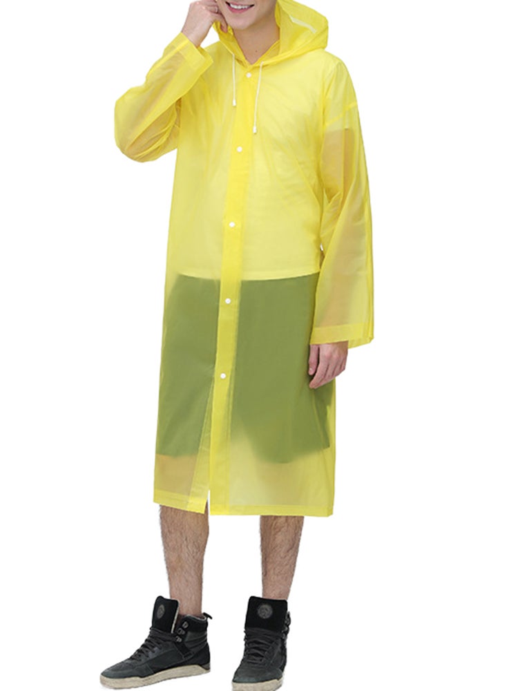 EVA Hooded Raincoat Yellow - Image 5