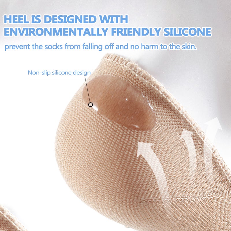 6 Pair Of Solid No Show Socks White - Image 4