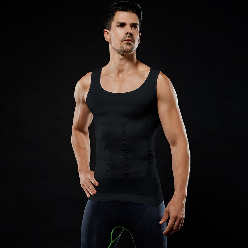 Generic - Tight Fitting Belly Chest Slimming Vest Black - Image 1
