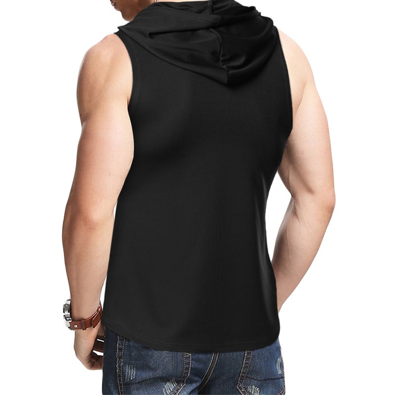 Athletic Hooded Vest Black  - Image 5