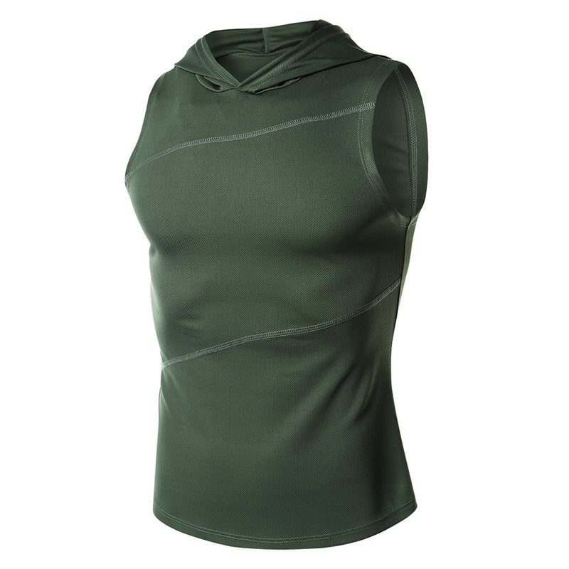 Generic - Athletic Hooded Vest Green - Image 1