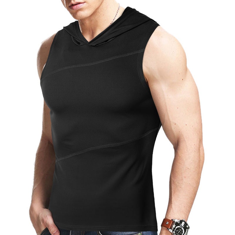 Athletic Hooded Vest Black  - Image 4