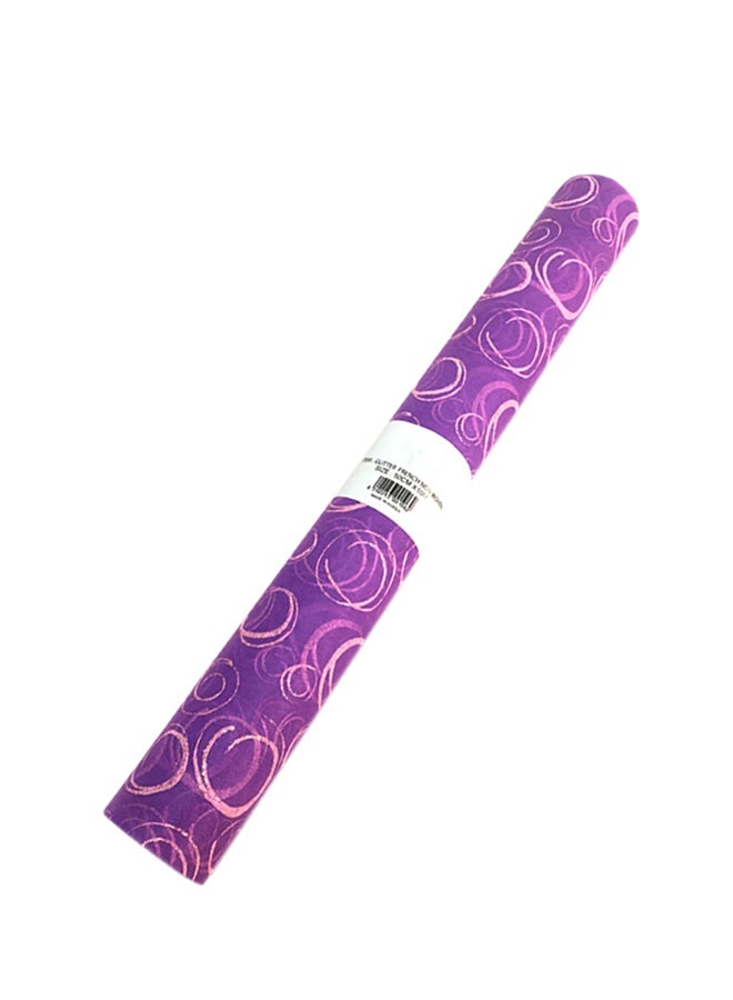Glitter French Non-Woven Wrapping Paper Purple - Image 1