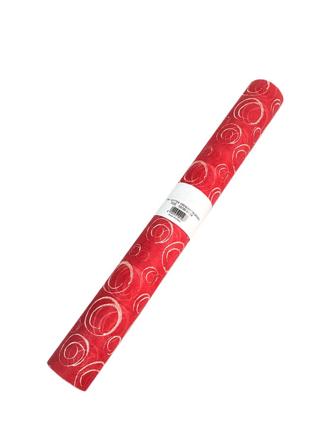 Glitter French Non-Woven Wrapping Paper Red - Image 1