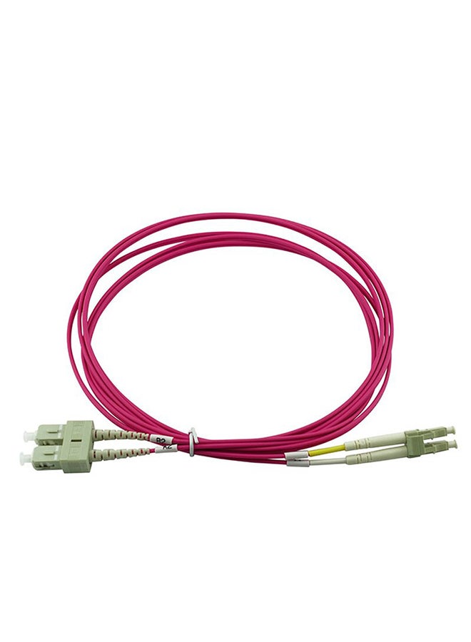 OM4 LC-SC Duplex Multimode Patch Cord Purple 