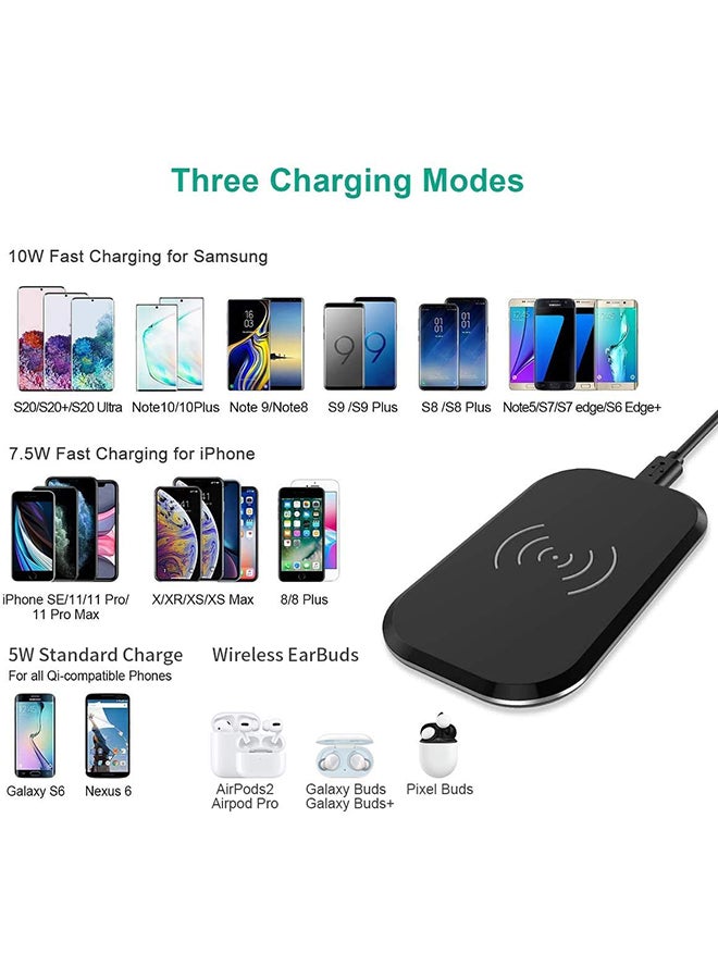 CHOETECH 3 Coils Qi Wireless Charging Pad Black - Image 3