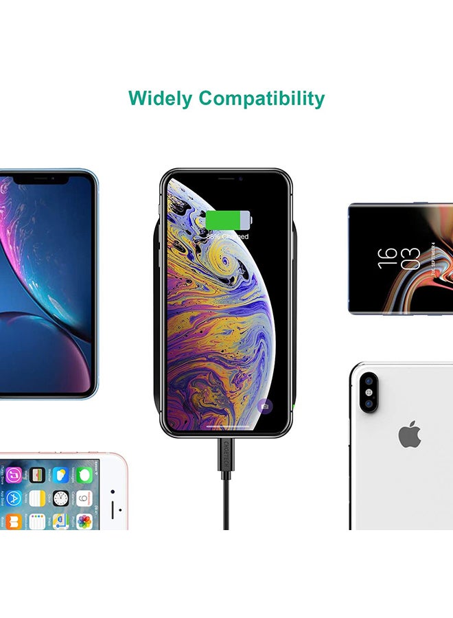 CHOETECH 3 Coils Qi Wireless Charging Pad Black - Image 4