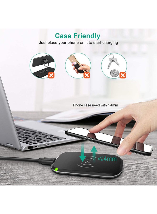 CHOETECH 3 Coils Qi Wireless Charging Pad Black - Image 5