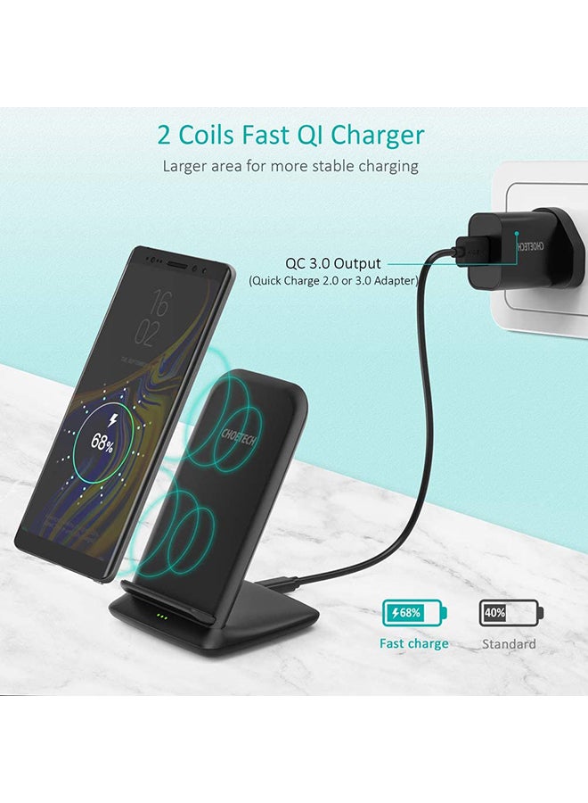 CHOETECH Wireless Charger With Adapter Black - Image 4
