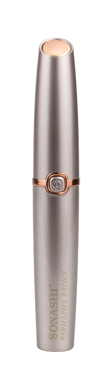 SONASHI - Eye Brow Remover  Instant Painless Remover With Finishing Touch Wireless Facial Eye Brow Remover With Gold Plated Head Facial Epilator Pen With LED Light SLD-823 Rose/Gold - Image 1