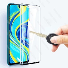 جلاس لاصقة حماية للشاشة بالكامل من الزجاج المقوّى 21D لهاتف أوبو A92 أسود/شفاف  - Image 5
