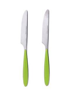 Royalford 2-Piece Tab Knife Set Silver/Green 22.5 x 2 x 1.4cm  - Image 1