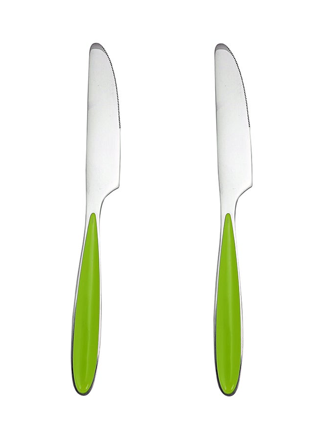 Royalford 2-Piece Tab Knife Set Silver/Green 22.5 x 2 x 1.4cm  - Image 2