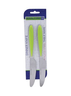 Royalford 2-Piece Tab Knife Set Silver/Green 22.5 x 2 x 1.4cm  - Image 5
