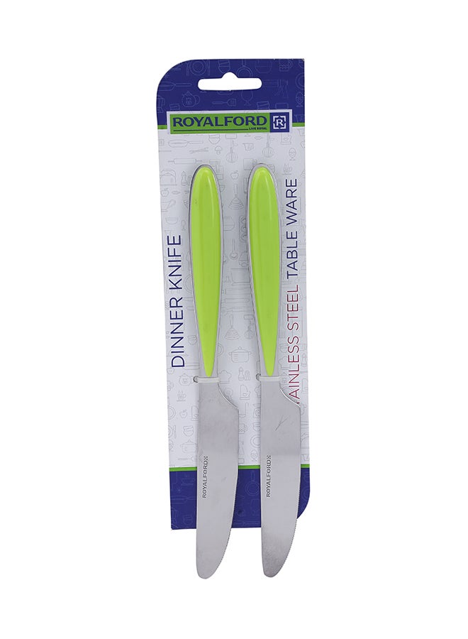 Royalford 2-Piece Tab Knife Set Silver/Green 22.5 x 2 x 1.4cm  - Image 5