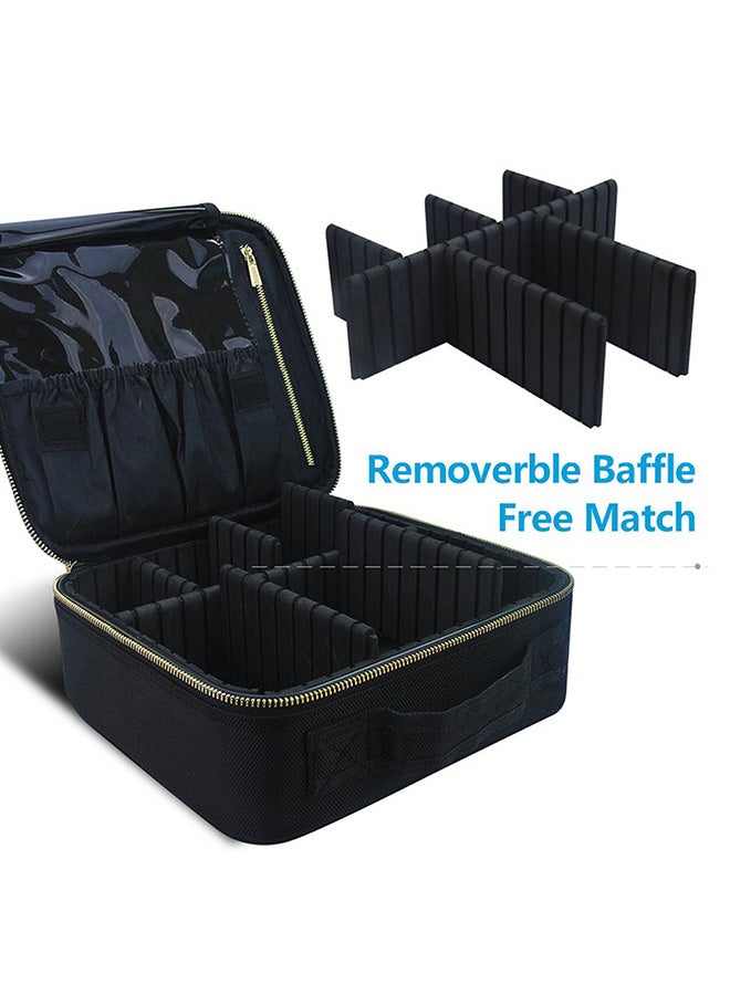 منظم مستحضرات تجميل محمول أسود - Image 2