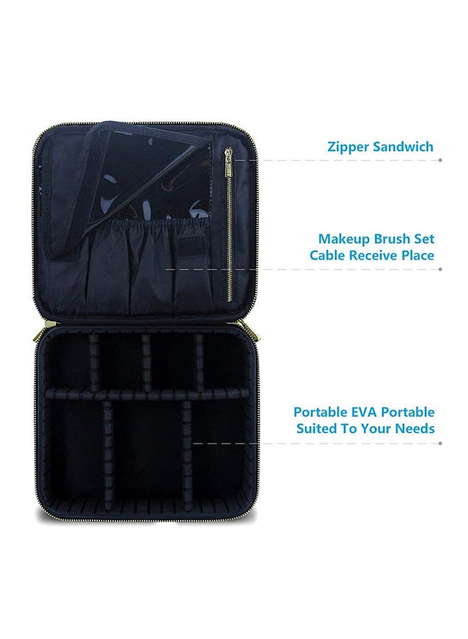 منظم مستحضرات تجميل محمول أسود - Image 5