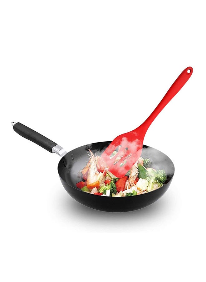 طقم ملاعق طهي مقاومة للحرارة من السيليكون مكون من 5 قطع أحمر - Image 5