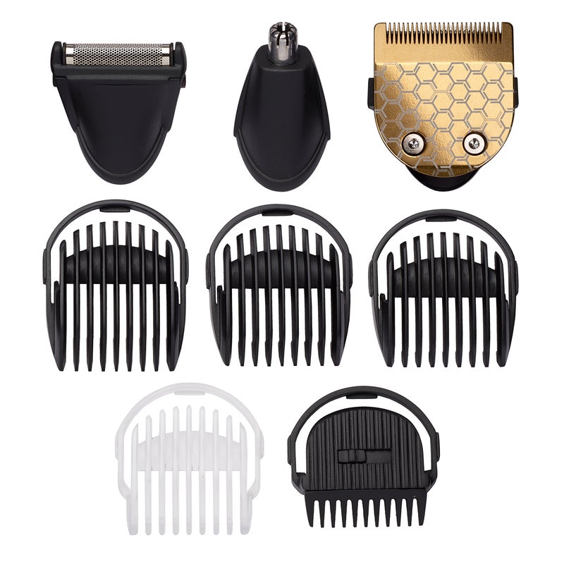 babyliss - 8-In-1 Multi-Trimmer | Easy-To-Use Design | Titanium Blades For Precise Cutting | Cordless Operation  | 60 Mins of Runtime | Washable Cutting Heads MT726SDE Silver/Black/White - Image 1