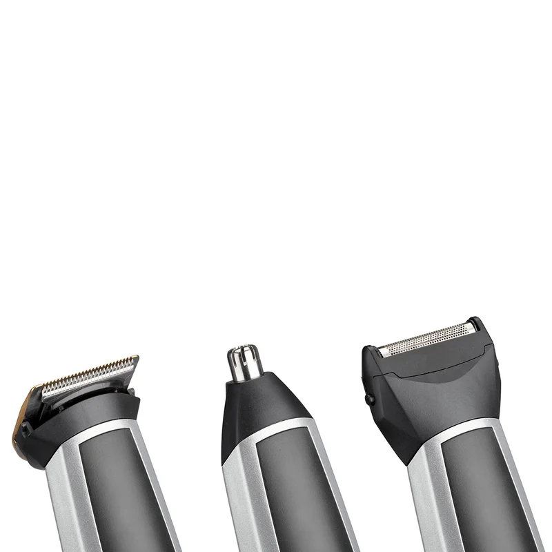 babyliss 8-In-1 Multi-Trimmer | Easy-To-Use Design | Titanium Blades For Precise Cutting | Cordless Operation  | 60 Mins of Runtime | Washable Cutting Heads MT726SDE Silver/Black/White