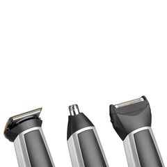 babyliss 8-In-1 Multi-Trimmer | Easy-To-Use Design | Titanium Blades For Precise Cutting | Cordless Operation  | 60 Mins of Runtime | Washable Cutting Heads MT726SDE Silver/Black/White  - Image 4