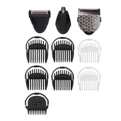 babyliss Carbon Titanium 10-in-1 Multi Trimmer For Men | 200 grams Lightweight Design | High Power 60 Minutes Cordless Use | Attachments For Multiple Body Hair Trim & Washable Heads | MT727SDE Grey/Black  - Image 2