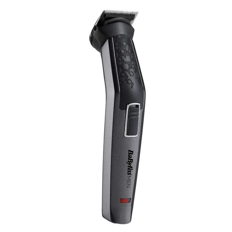 babyliss Carbon Titanium 10-in-1 Multi Trimmer For Men | 200 grams Lightweight Design | High Power 60 Minutes Cordless Use | Attachments For Multiple Body Hair Trim & Washable Heads | MT727SDE Grey/Black