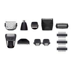 babyliss Men Japanese Steel 12-In-1 Multi Trimmer, 100% Waterproof And Fast Charge Grooming Kit, All-In-One Effortless Hair Trimmer For Nose/Ear/Body, Heavy Duty 120 Mins Runtime - MT890SDE, Blue Blue/Black  - Image 3