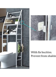 NuSense Metal Toilet Shelf White 44X166X25cm  - Image 3