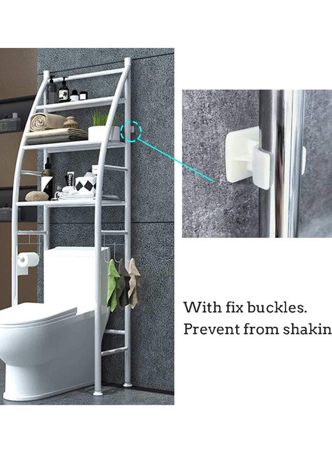 NuSense Metal Toilet Shelf White 44X166X25cm  - Image 3