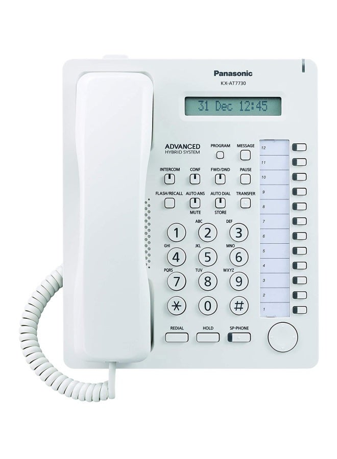 Panasonic LCD Display Corded Phone White - Image 4
