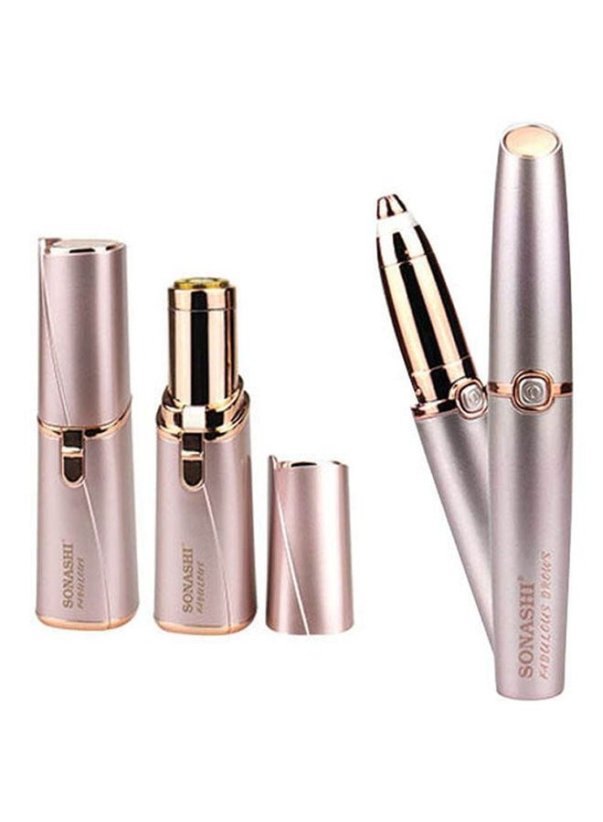 SONASHI 2-Piece Fabulous Facial And Brows Epilator Set SLD-822 + SLD-823 Bundle Rose Gold  - Image 1