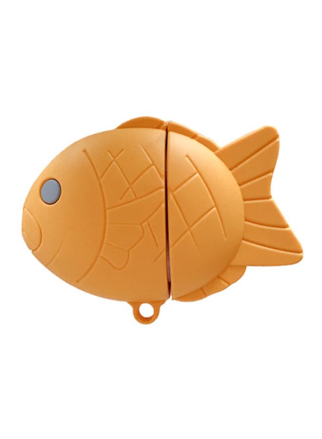 بيوينتي علبة شحن بتصميم على شكل سمكة لسماعات أبل آيربودز الجيل 1/ 2 أصفر - Image 1