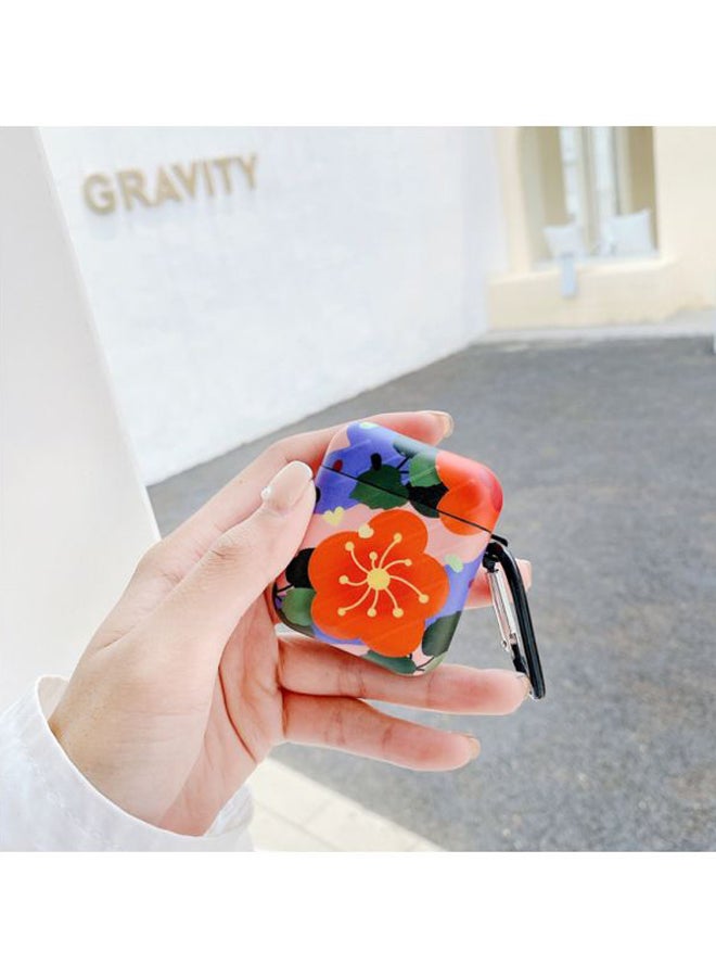 بيوينتي علبة شحن مزينة بطبعة زهور لسماعات أبل آيربودز الجيل 1 / 2 متعدد الألوان - Image 2