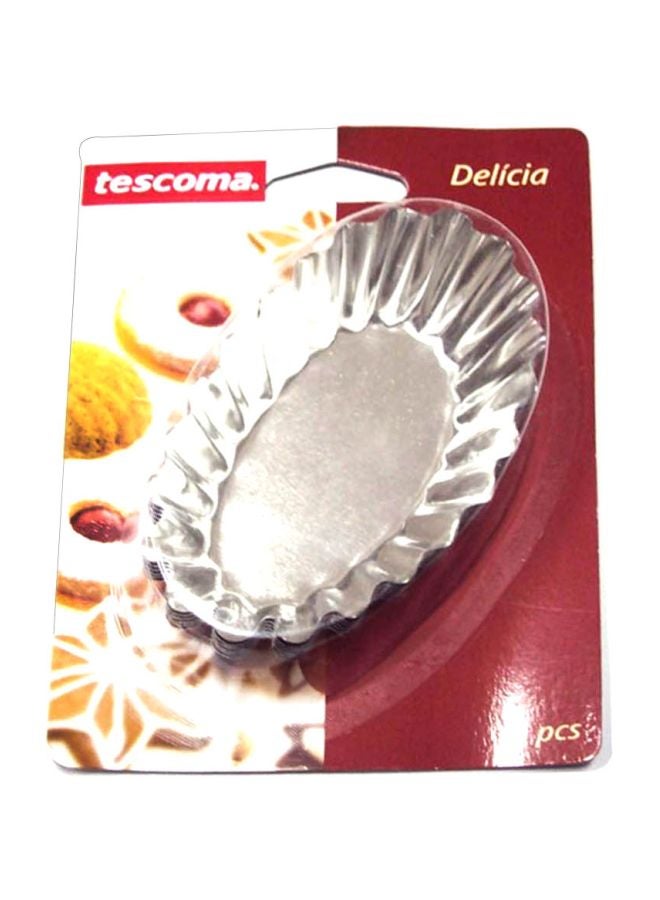 تسكوما طقم قوالب على شكل سلة من 6 قطع فضي 3x12x16سم - Image 2