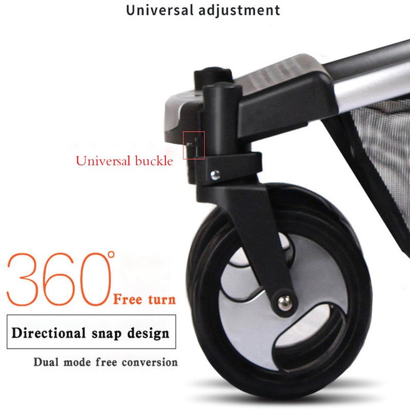 كيدل عربة أطفال هاي فيو بلون بيج/ أسود - Image 3